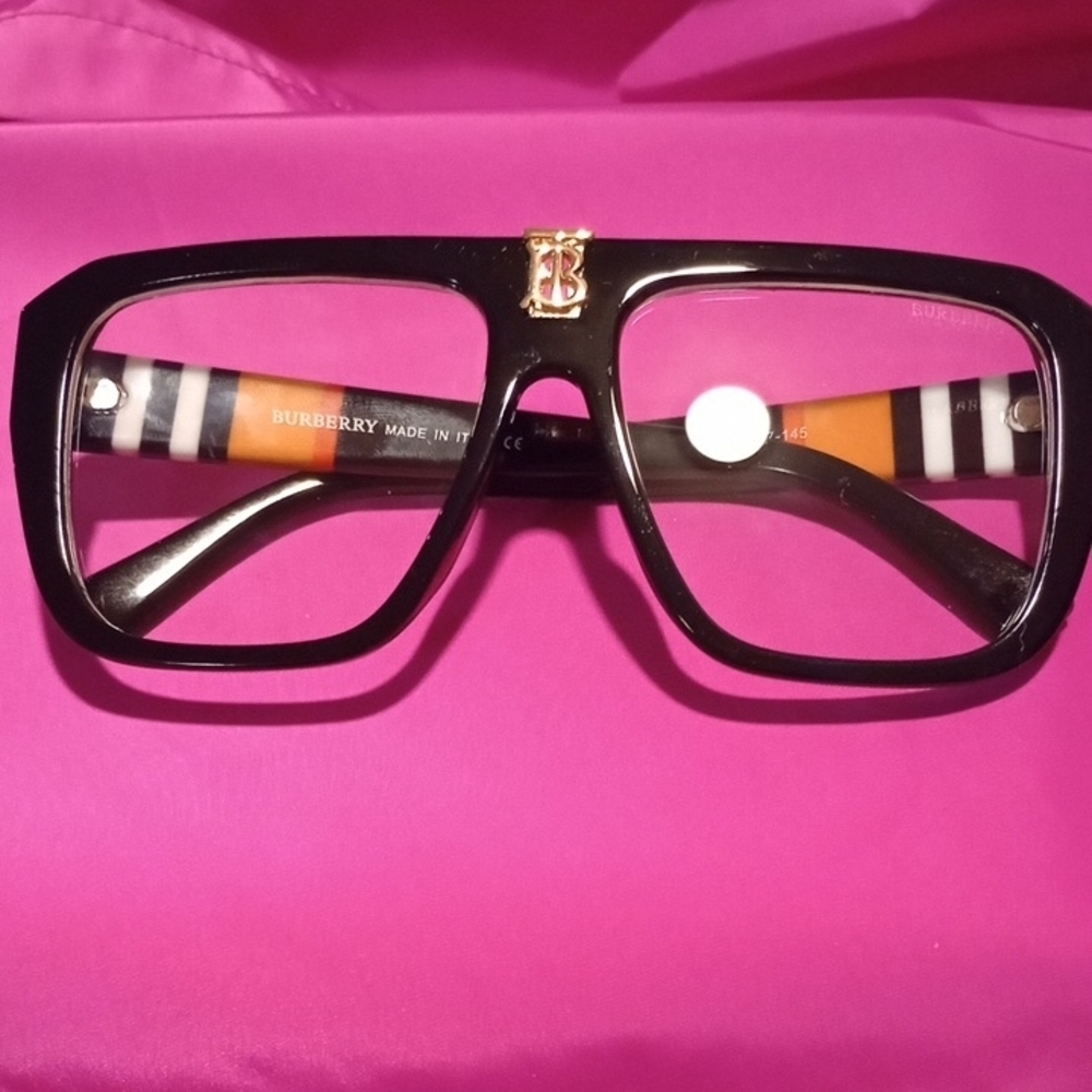 Burberry Black Oversized Square Glasses